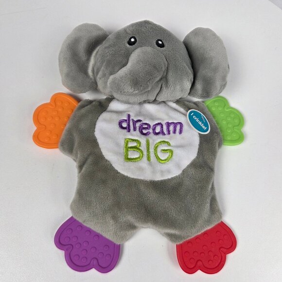 Cribmates Elephant Doll "Dream Big" Baby Teether Crinkle Toy - Picture 1 of 3